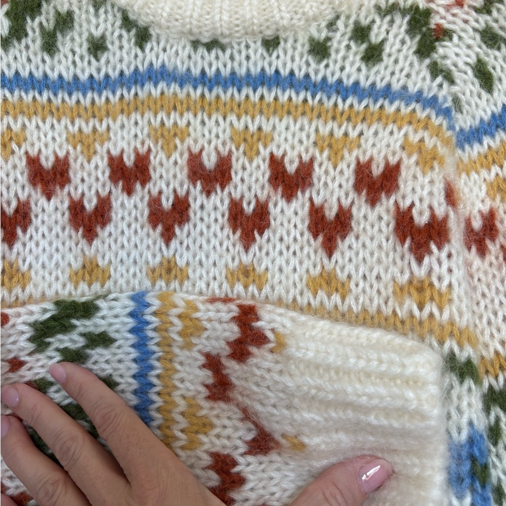 Samsoe Simone crewneck big knit Patterned Women's Sweater - Picture 11 of 13
